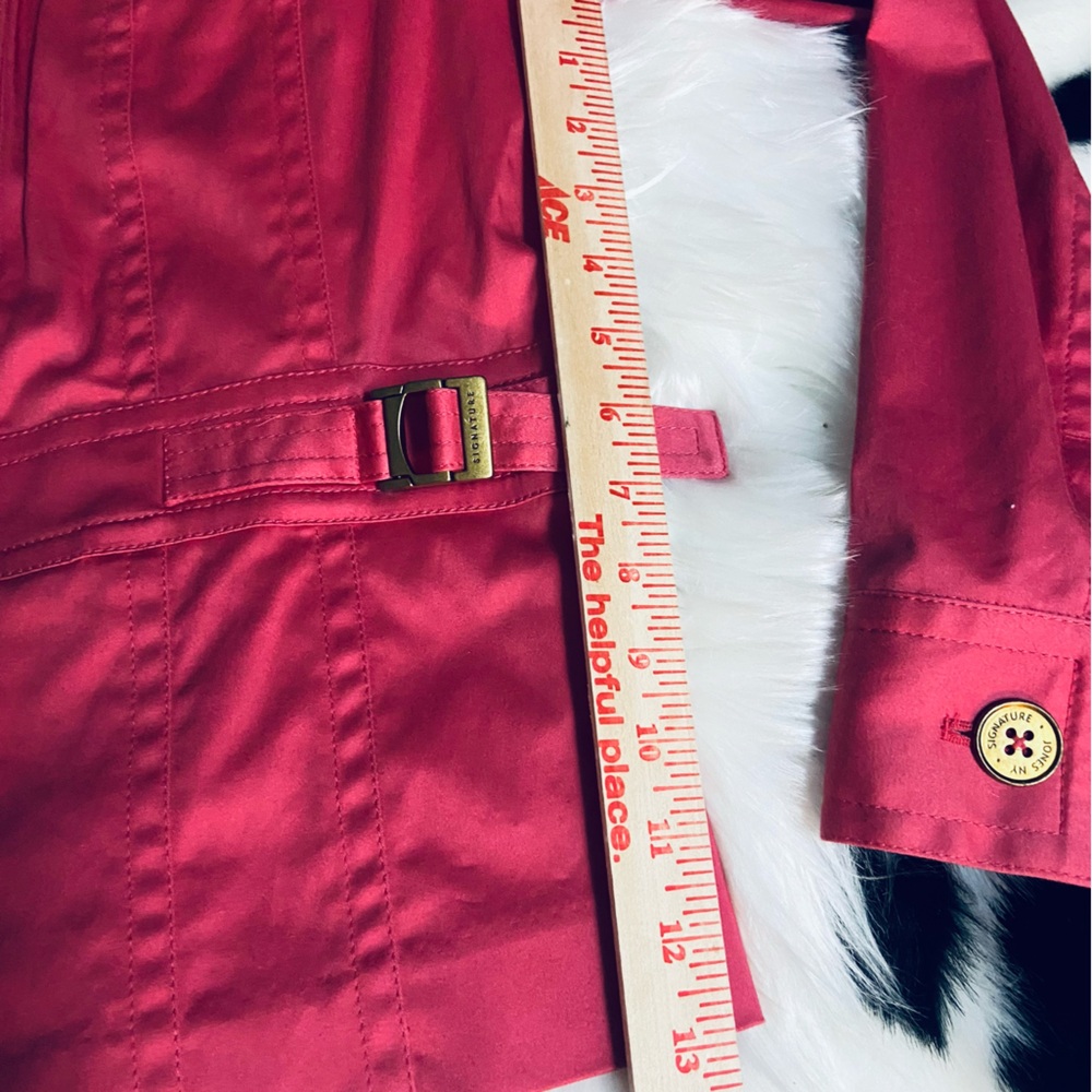 Jones New York Signature Sz M Orange Women’s Utility Jacket with Stretch - Picture 5 of 11